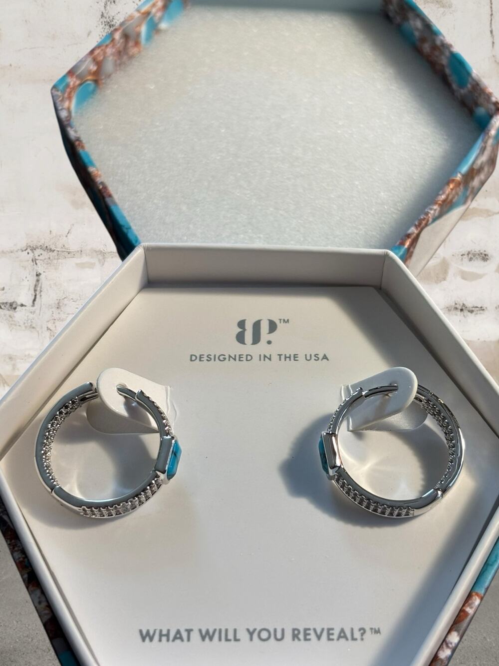Bomb Party $144 "Welcome To My Inner Circle" Earrings NWT